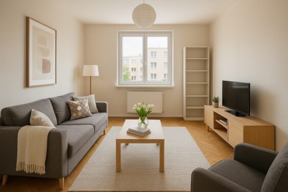 Fotografie pokoje po homestagingu