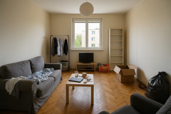 Fotografie pokoje před homestagingem